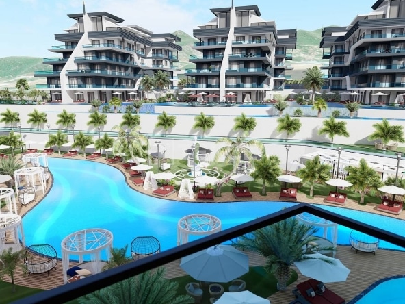 Ayt 02919 Flats In Alanya Turkey In A Social Complex With Sea Views Te 45