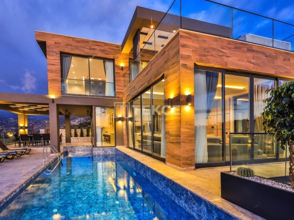 Ayt 03414 Detached Villas With Indoor And Outdoor Pools In Kas Kalkan Te