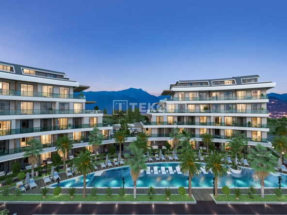 Ayt 03546 Sea And City View Apartments For Sale In A Complex In Alanya Oba Te 90