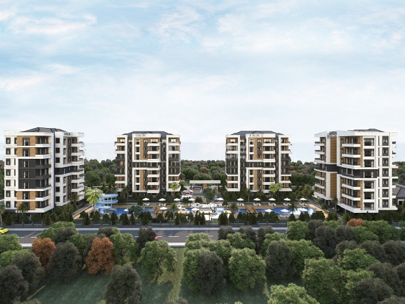 Ayt 03622 Newly Built Flats For Sale In Antalya Aksu With Swimming Pool Te