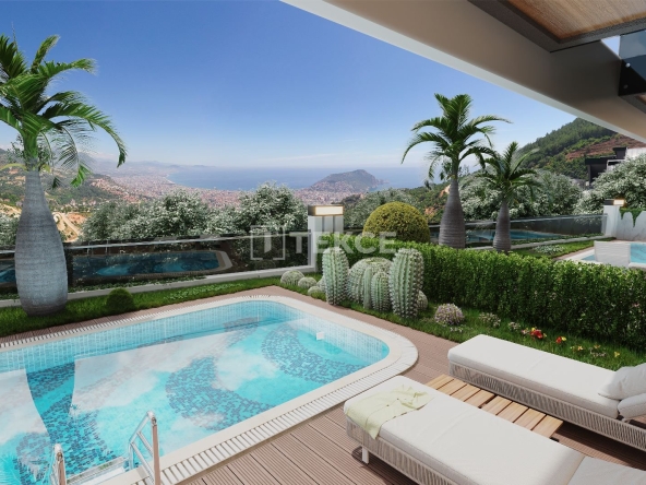 Ayt 03862 Semi Detached Villas With Panoramic Sea Views In Tepe Alanya Te