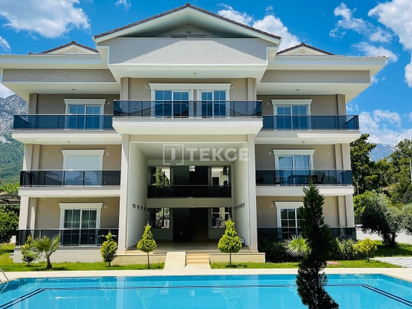 Ayt 04088 Mountain View Flat In A Complex With Pool In Kemer Antalya Te