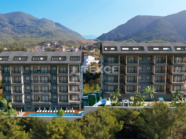 Ayt 04427 Elegant Apartments For Sale In A Project Intertwined The Nature In Alanya Te