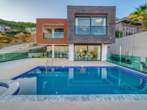 Ayt 04460 Detached Homes With Sea And City Views In Alanya Tepe Te