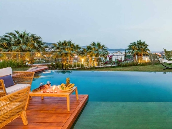 Bjv 00028 Sea View And Furnished Triplex Villas In Bodrum Te