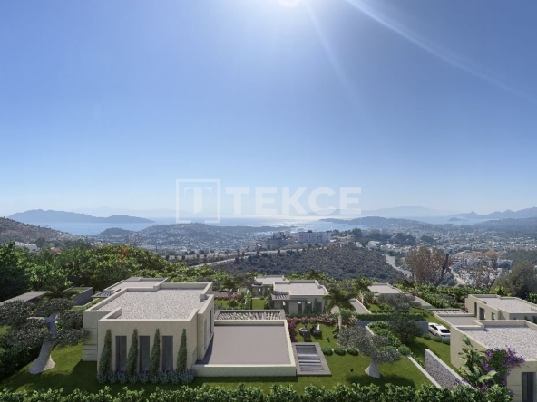 Bjv 00284 Detached Villas With City And Sea Views In Bodrum Konacik Te