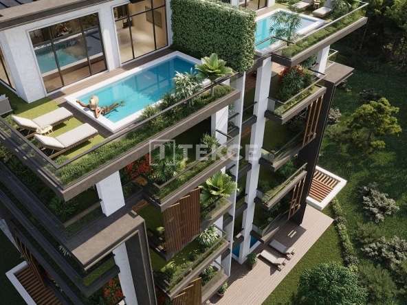 Kco 00019 Forest View Apartments In Kocaeli Kartepe In A Complex With Pool Te 45